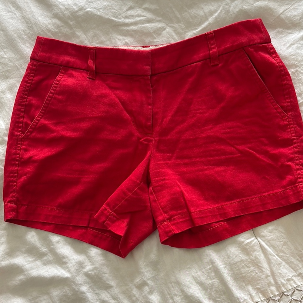 J. Crew Red Bermuda Shorts Vibrant and Tailored